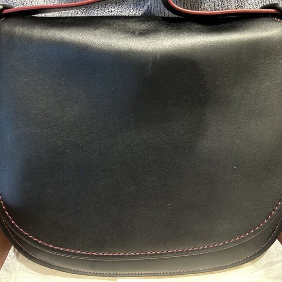 Coach 75th Anniversary Saddle Bag Black/Red 9170/37200 NWT - Picture 2 of 7